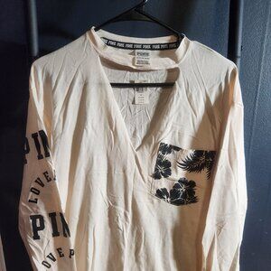 Pink Victoria's Secret Long Sleeve Tee
